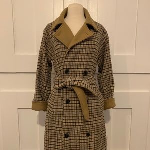 Tweed Wool Trench Coat